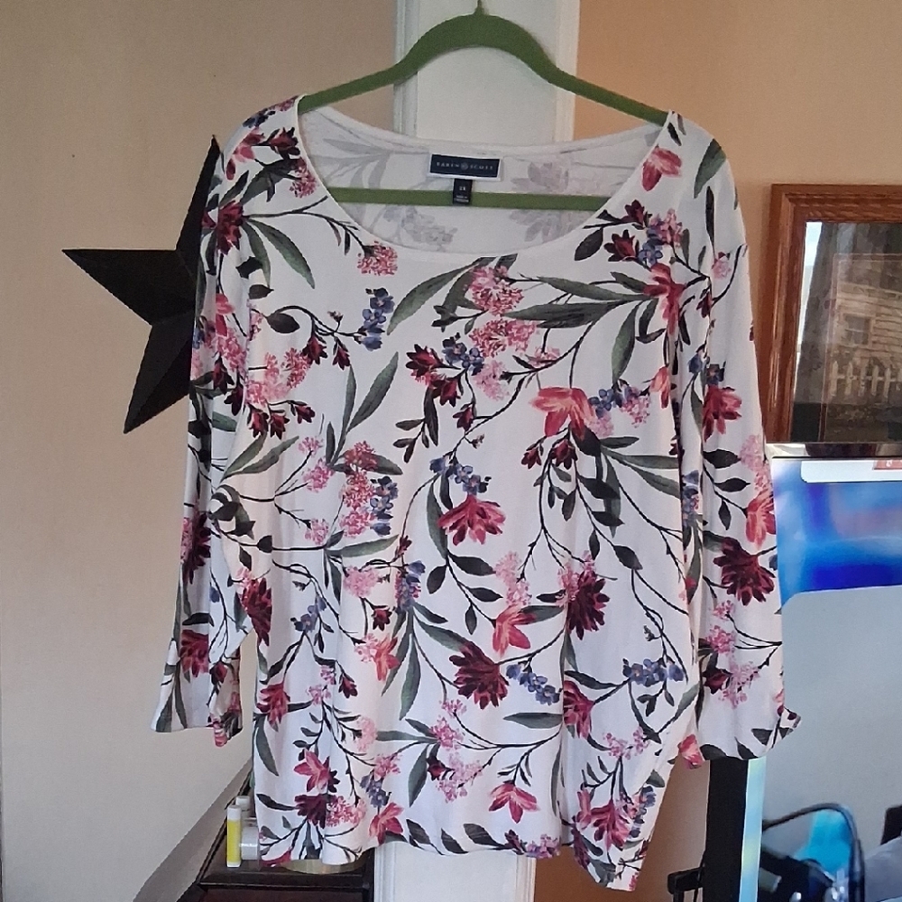 Karen Scott Multicolor Floral Blouse